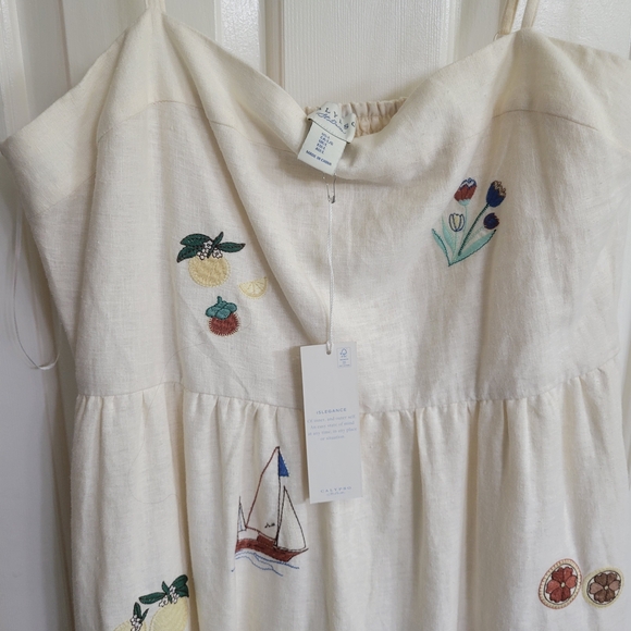 Embroidered Cream Sundress - Picture 7 of 16